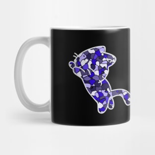 Cat Jewel Art - Stay Pawsitive (blue) Mug